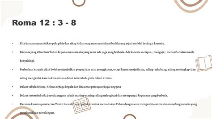 Apa pengertian ibadah yang sejati menurut Roma 12 1?