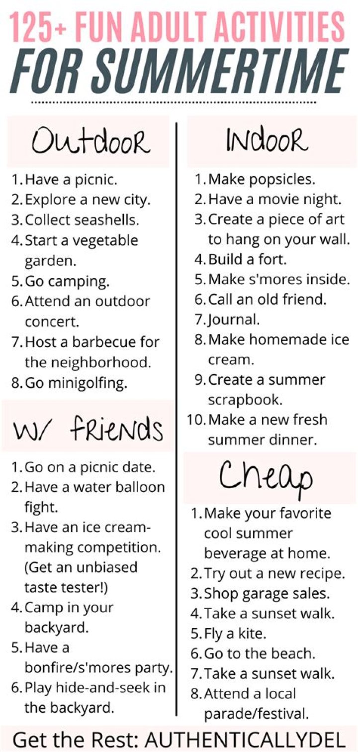 How can I have fun in the summer?