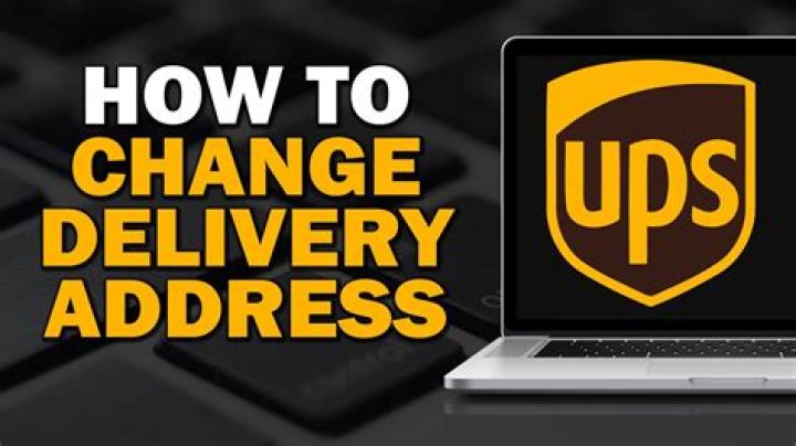 How do I change my UPS delivery?