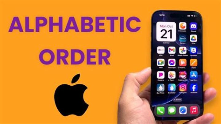 How do I get my apps in alphabetical order on my iPhone?