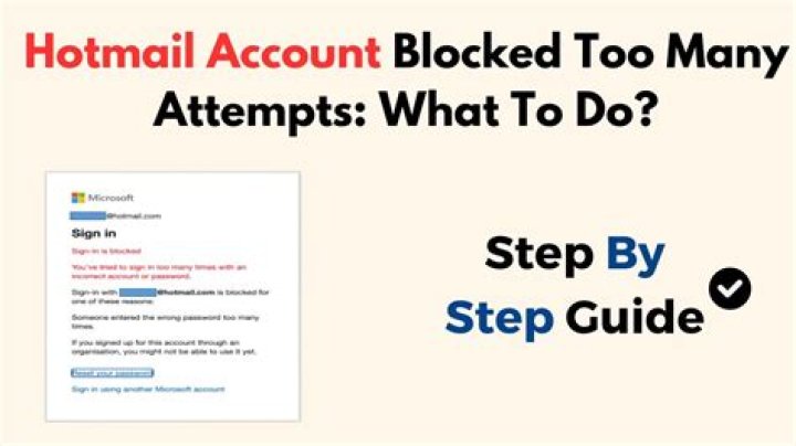 How do I get my hotmail account back after being blocked?