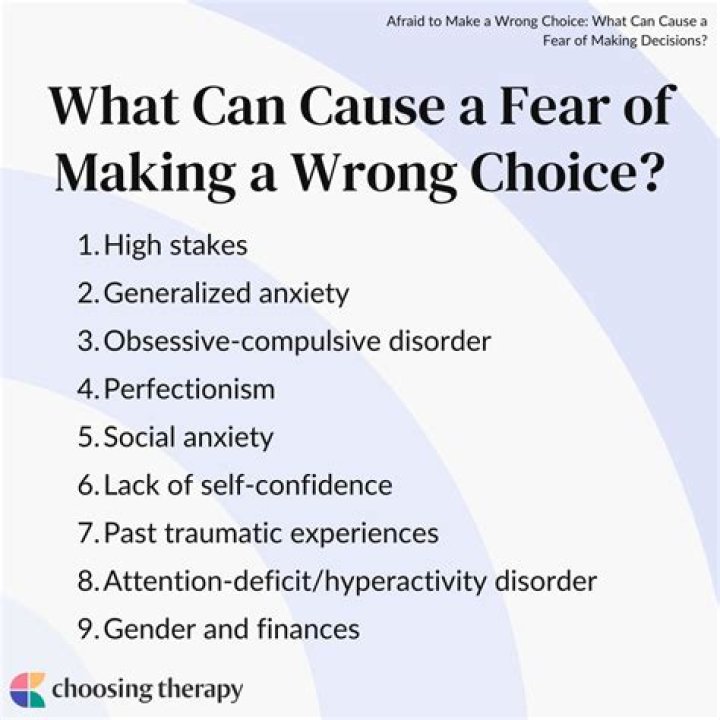How do I get over my fear of making a wrong decision?