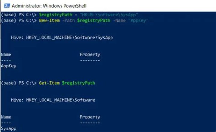 How do I get the registry key in PowerShell?