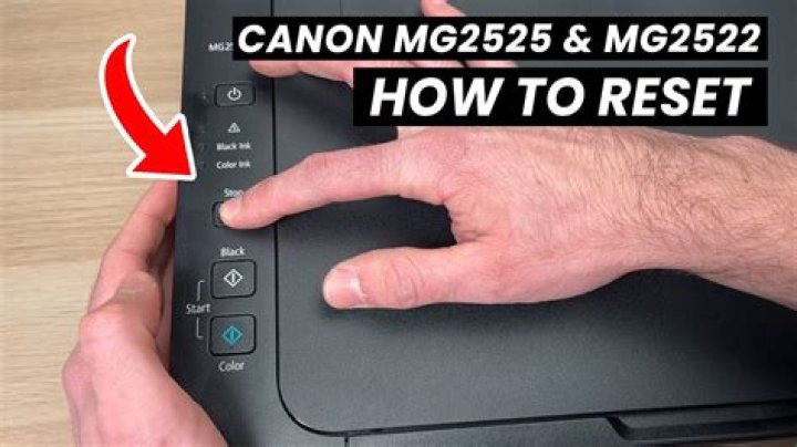 How do I reset my Canon mp250 ink cartridge?