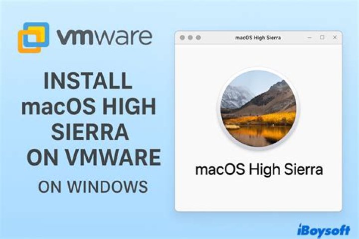 How do I run Mac OSX High Sierra on VMware?
