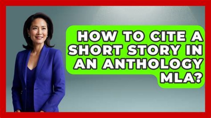 How do you cite an 8th anthology MLA?