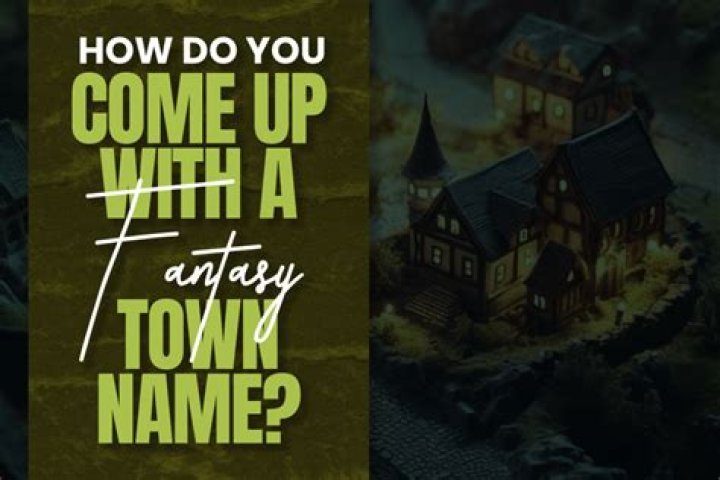 How do you come up with a fantasy town name?