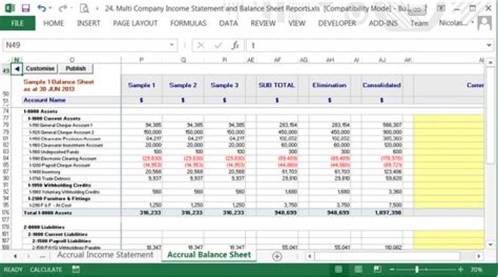 How do you make financial statements in Excel?