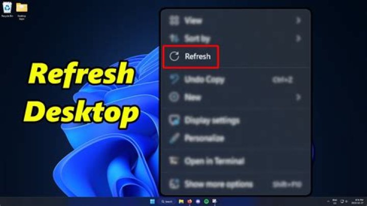 How do you refresh an app on your computer?