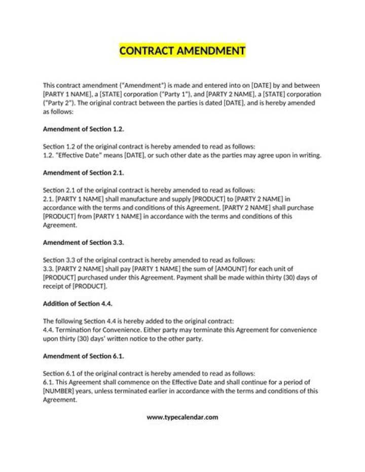 How do you write an amendment to a real estate contract?