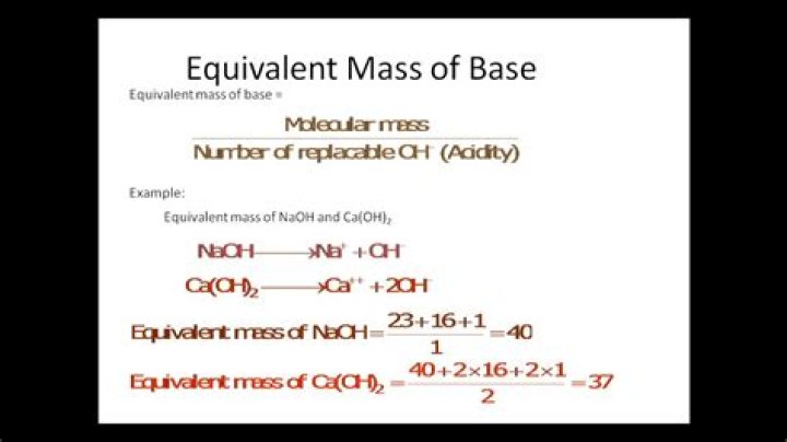 How equivalent mass is calculated?