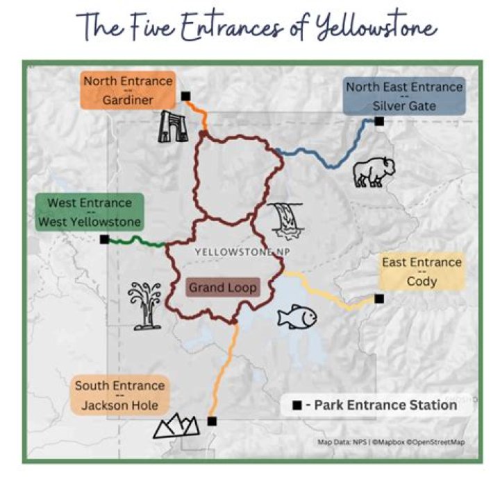 How far is Yellowstone from Jackson Hole?