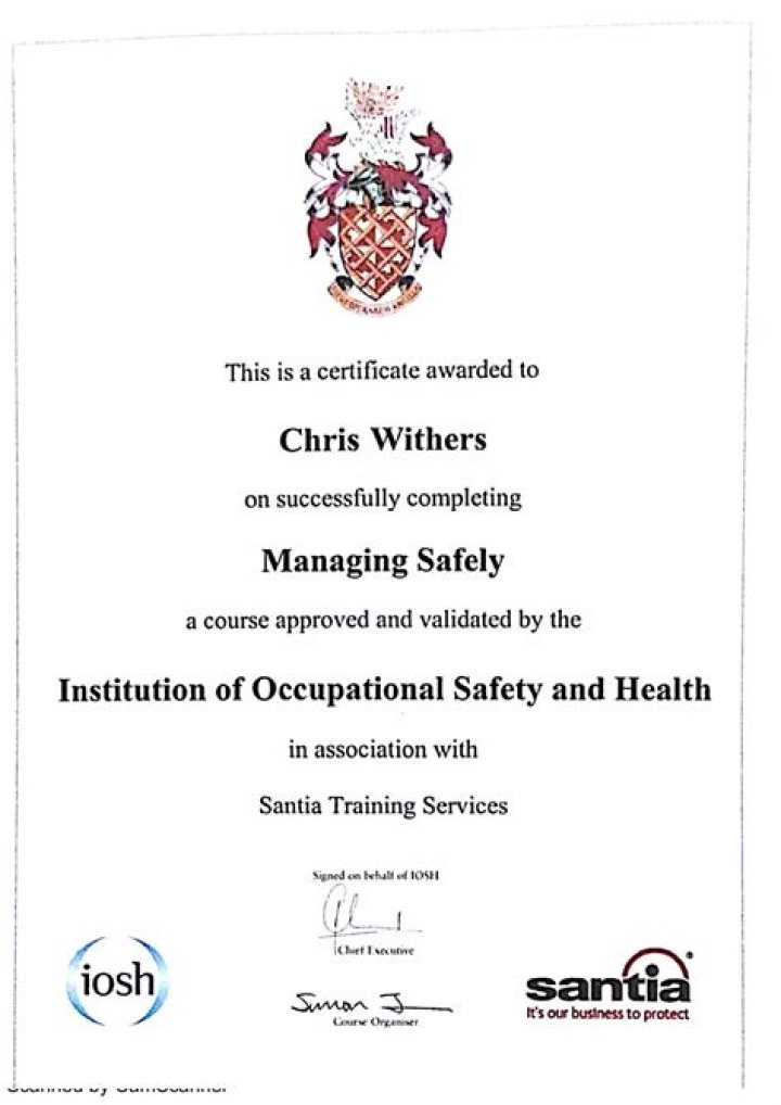 How long does an IOSH Managing Safely Certificate last?
