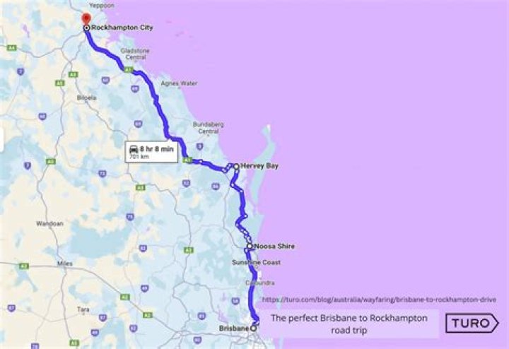 How long does it take to drive from Hervey Bay to Bundaberg?
