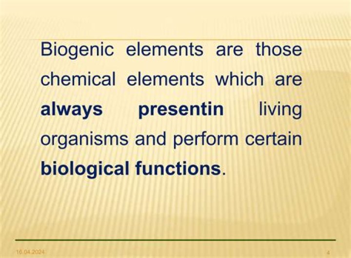 How many biogenic elements are present?