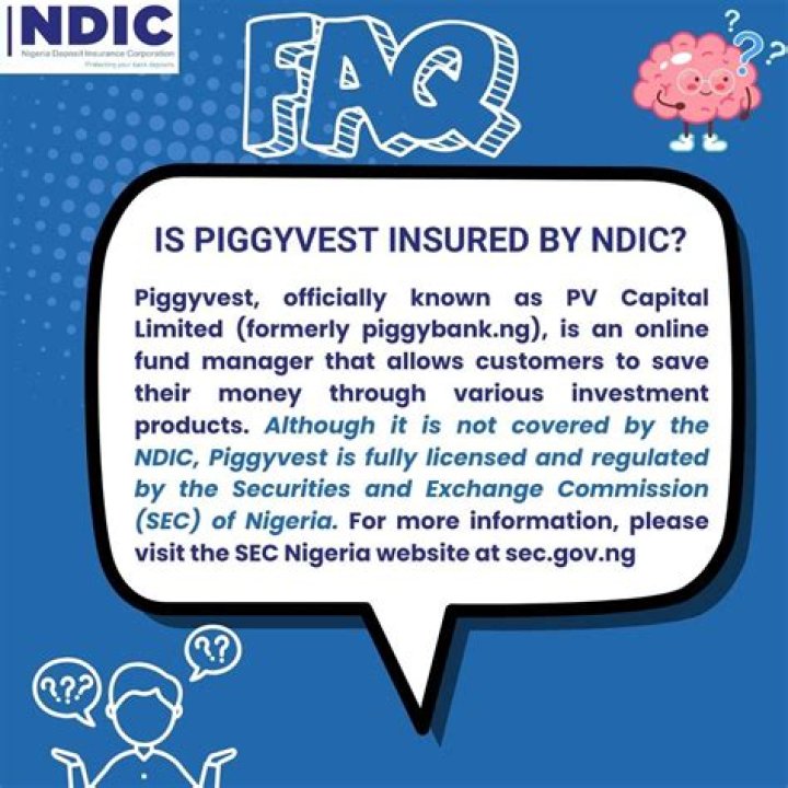 Is Piggyvest insured by NDIC?