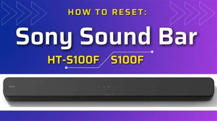 Is there a reset button on a Sony Soundbar?