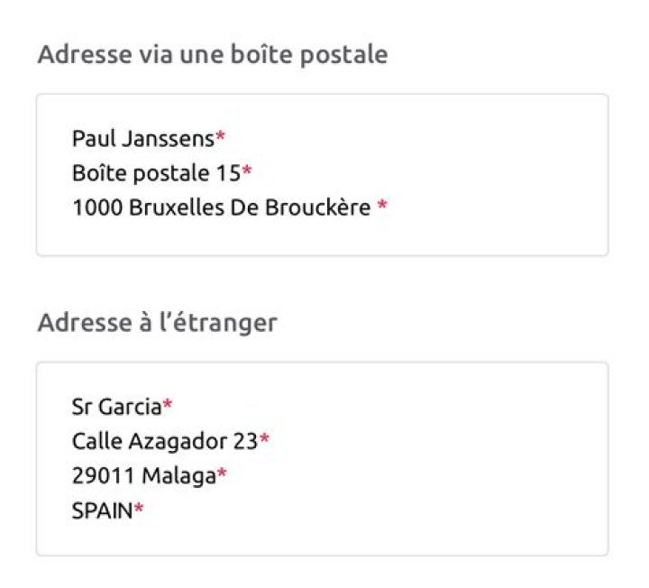 Qu'est-ce que TSA dans une adresse ?