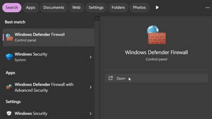 Should Windows Defender firewall be on?