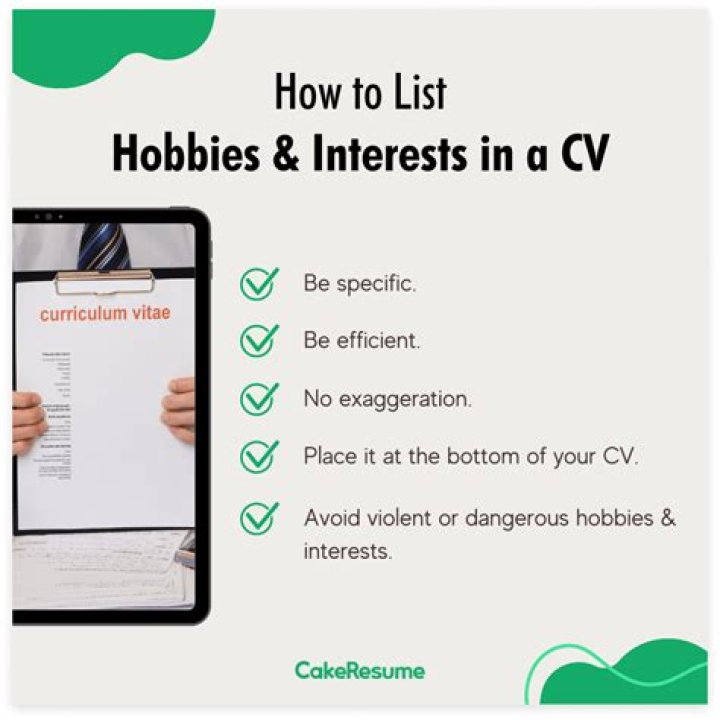 Should you include interests on your CV?