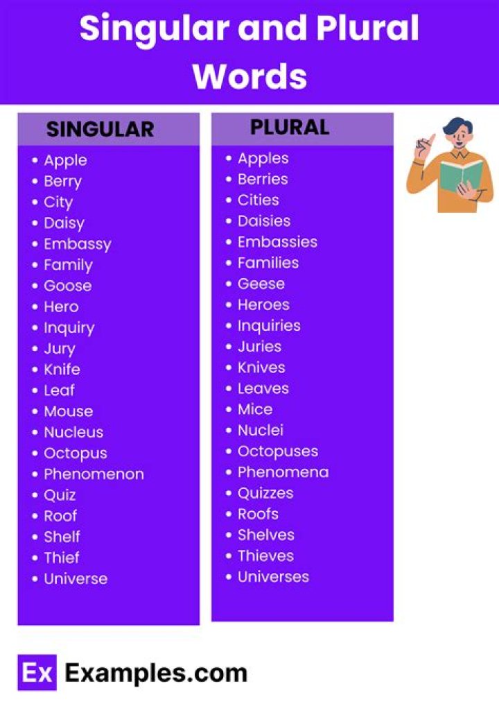 What are singular words?