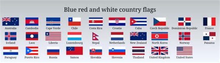 What country has a blue flag with a red stripe?