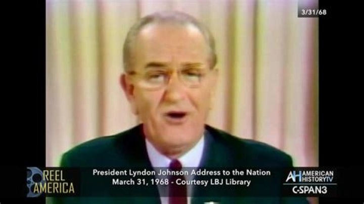 What did President Johnson announce to the American people during his television address on March 31 1968?