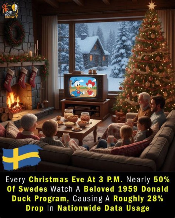What do Swedes watch on Christmas Eve?