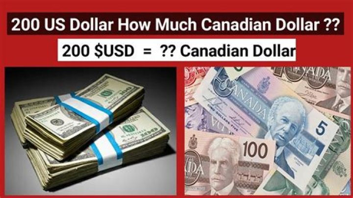 What is $200 US in Canadian?