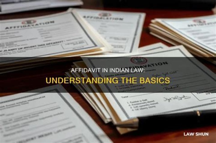 What is affidavit in Indian law?
