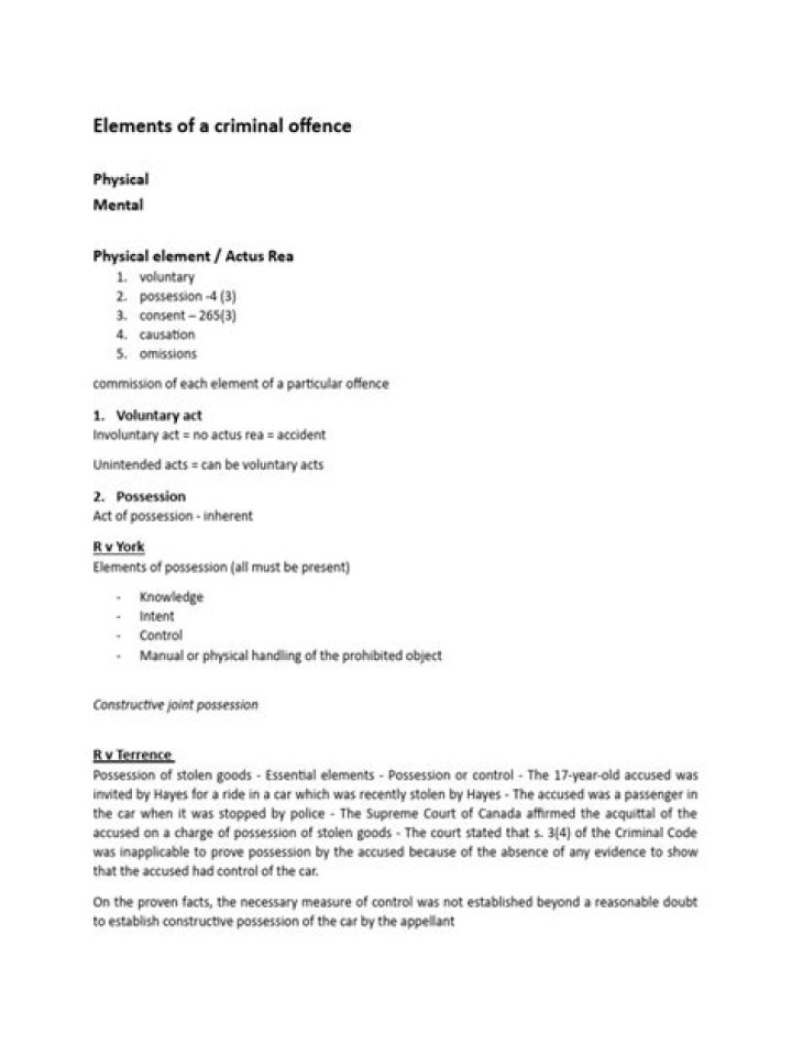 What is an example of a criminal Offence?