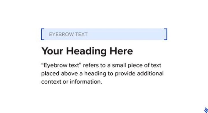 What is an eyebrow in web design?