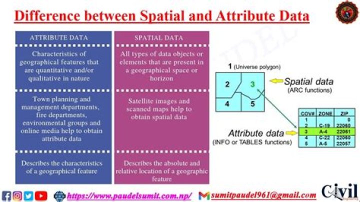 What is attribute data in geography?