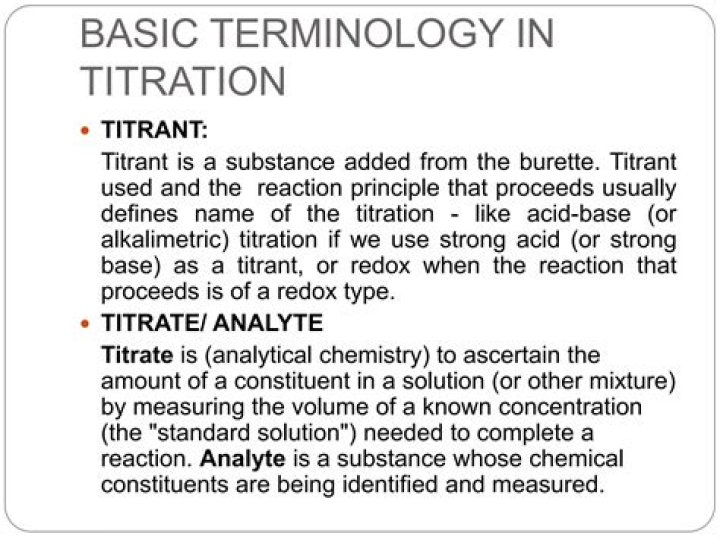 What is the definition of titrate?