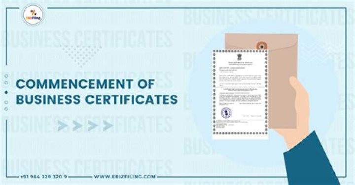 What is the difference between certificate of incorporation and certificate of commencement?