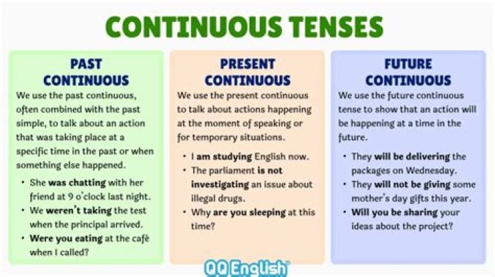 What is the example of past continuous?