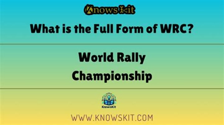 What is the full form of WRC?
