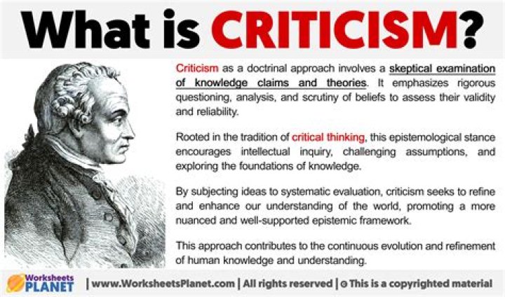What is the meaning of criticisms?