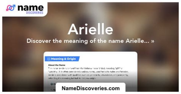 What is the meaning of the name Arielle?