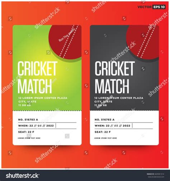 What is the price of cricket match ticket?