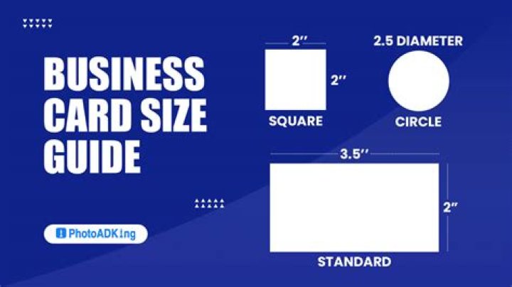 What is the standard size for a business card?