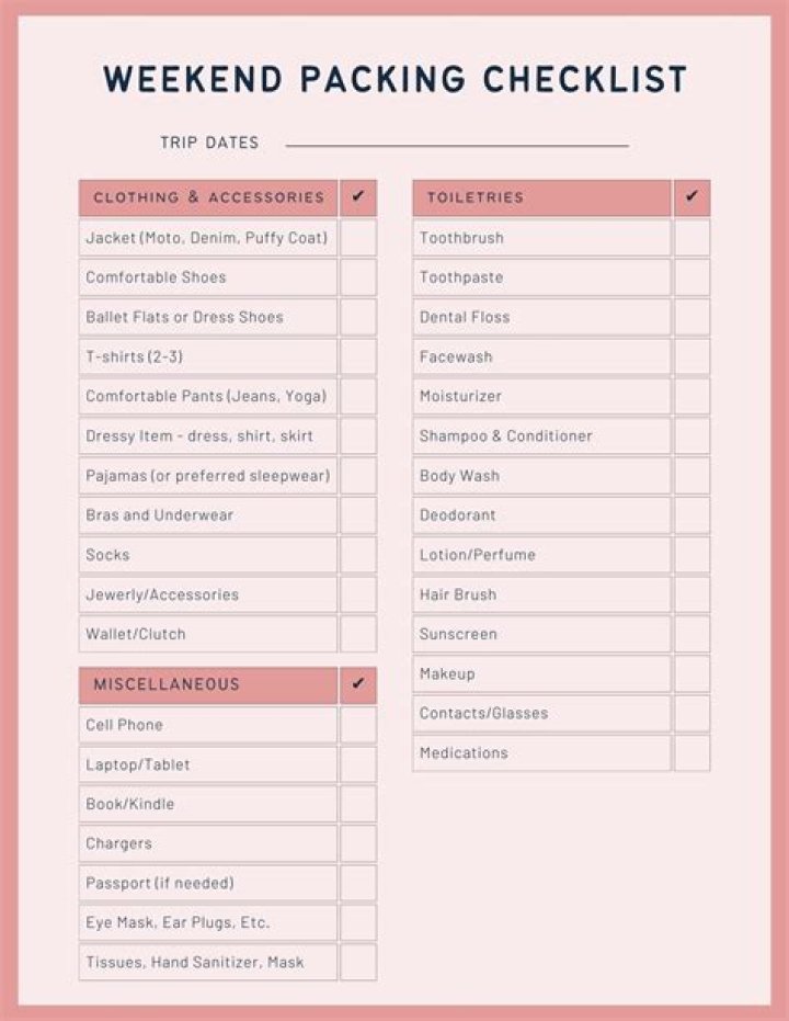 What should I pack for a weekend with a toddler?