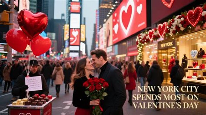 What US city spends the most on Valentine's Day?