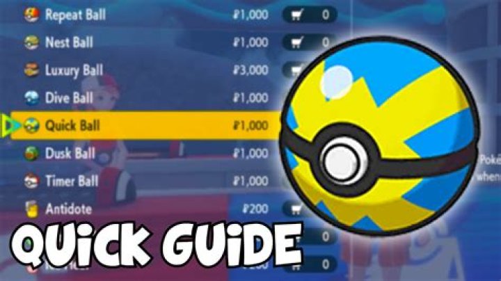 Where can I buy quick balls in Heartgold?