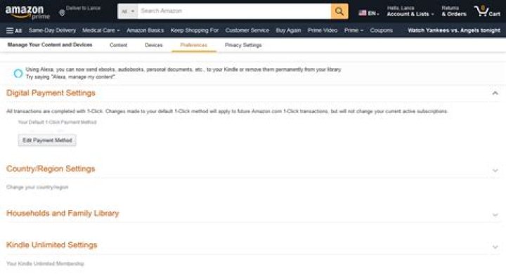 Where is manage your content on Amazon?