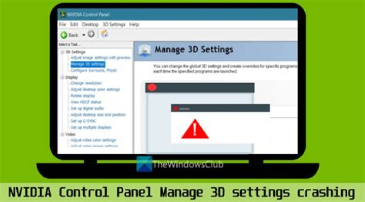 Why does my Nvidia Control Panel keep crashing?