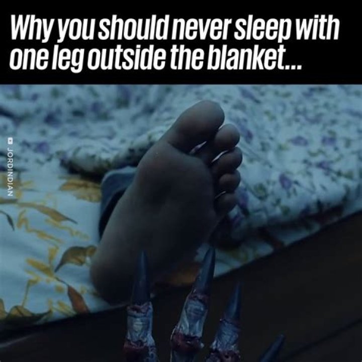 Why you should never sleep with your foot outside the blanket?